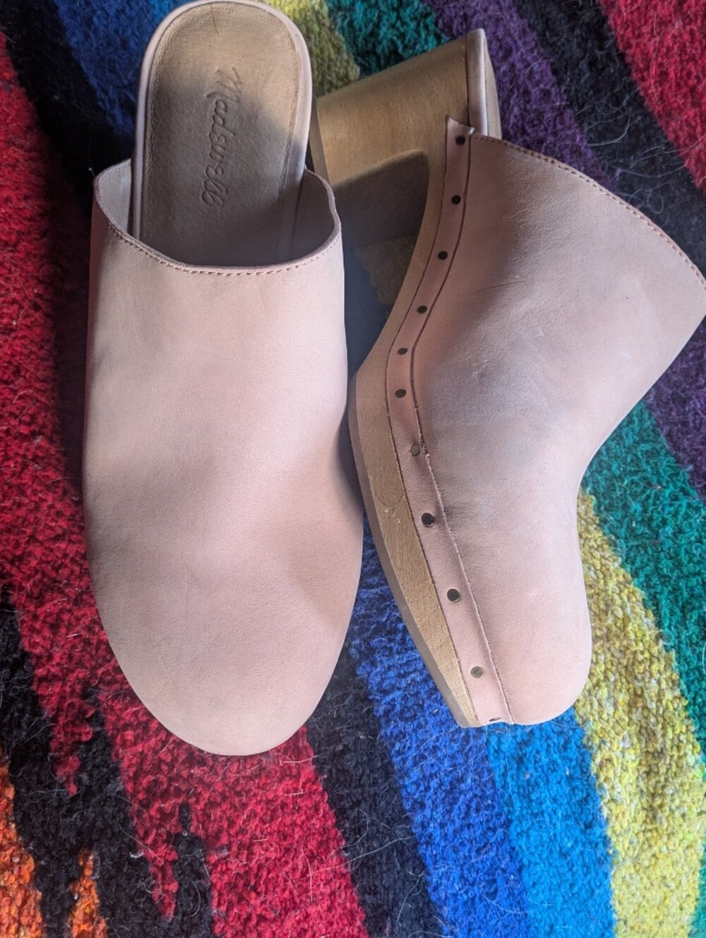 Madewell Blush Slip-On Leather Clogs